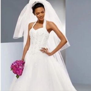 Michael Angelo David's Bridal White Wedding Gown 2295e Sz 6